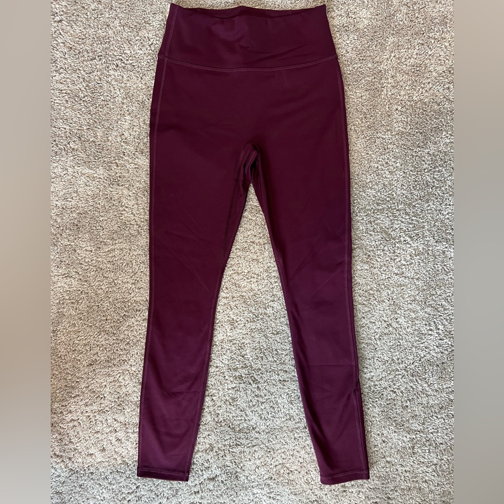 Fabletics. Size small/6. Maroon high waisted leggings.